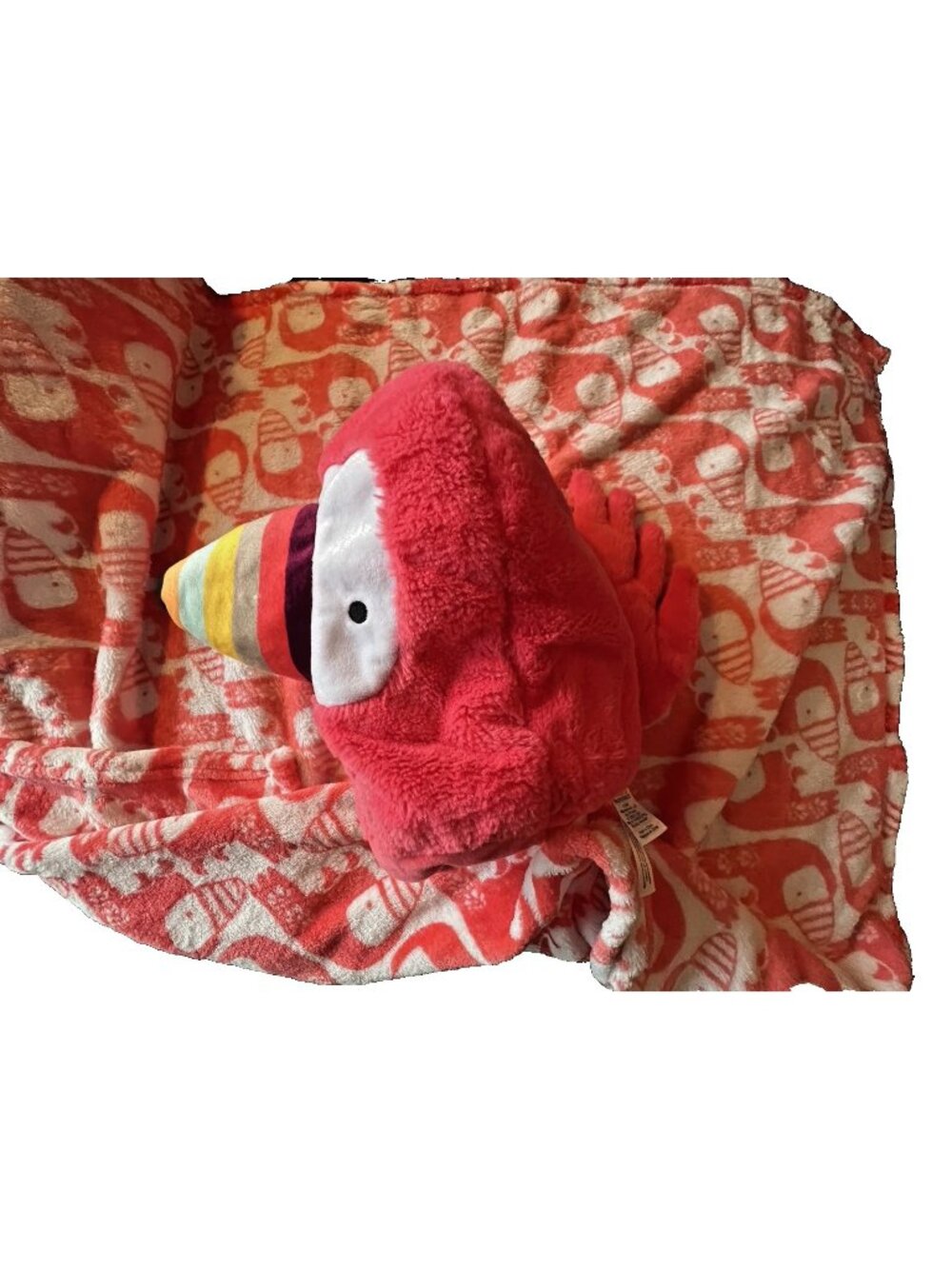 Rise & Shine Toucan Plushie Blanket 32" x 28" Kids Preferred Stuffed Bird Toy